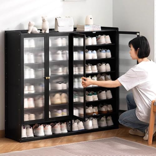 Mueble zapatero de entrada multifuncional de bambú para el hogar 4