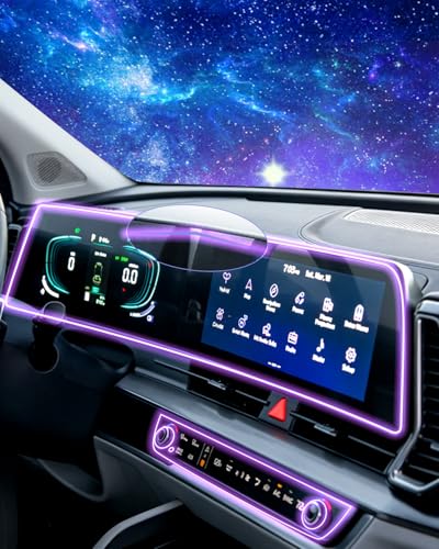 【4pcs for 2025 Kia Sportage Screen Protector Matte for 2025 2024 2023 Kia Sportage【(Hybrid) EX X-Line 】 Dual 12.3Inch PET Infotainment Display Protective Film Kia Sportage 2025 Accessories