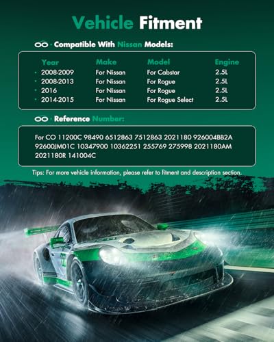 Image of SCITOO AC Compressor for Nissan for Rogue 2.5L 2008-2013 2016 | Fast Cooling, Ultra Low Noise (≤72 dB) Air Conditioner Compressor for Summer, with Clutch, 98490 6512863 7512863 2021180