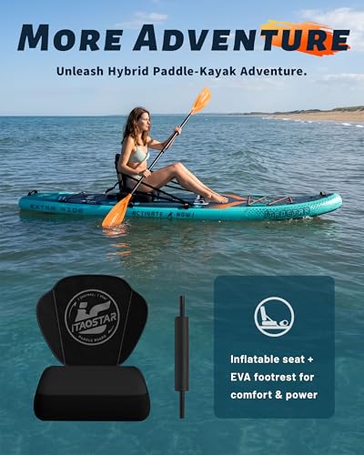 Image of iTAOSTAR Lead 12' x 35 inch /11' x 33 inch Stand Up Paddle Board, Inflatable SUP Board with 5 Fins Stable Design fo Youth, All Skill Levels, Lakes, Oceans