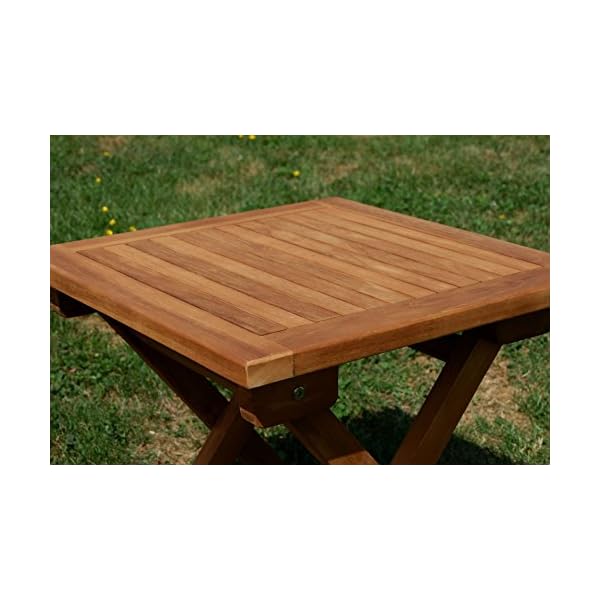 ALEOS Teak Sonnenliegen JAV-Cozy 2er-Set mit Tisch