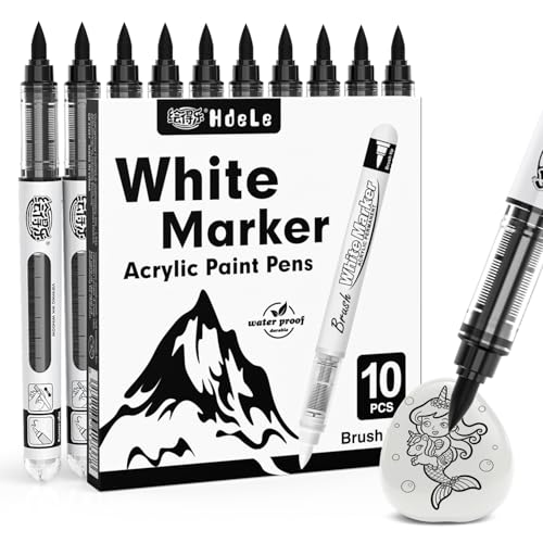 Image of Guangna Black Acrylic Paint Markers, Black Acrylic Paint Pens for Christmas Art, Rock Painting, Wood, Glass, Ceramic, Canvas, Stone, DIY Crafts