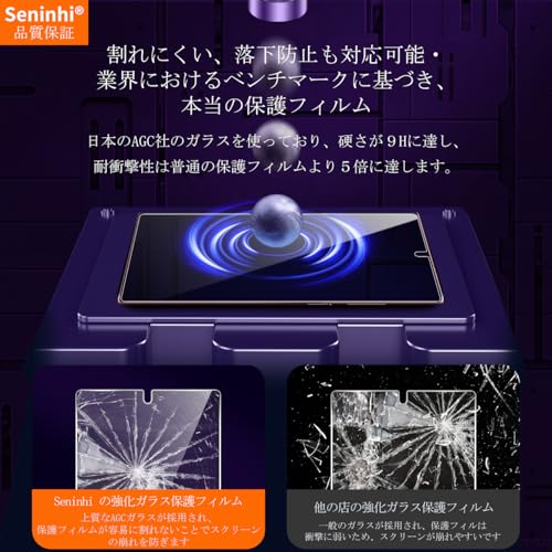 undefined Galaxy S24 Ultra ガラスフィルム 【2枚強化ガラス+2枚レンズ保護フィルム+ガイド枠】 ギャラクシー s24 ウルトラ SC-52E SCG26 フィルム レンズフィルム ガイド枠付き 指紋防止 レンズ/液晶 保護フィルム 硬度9H 耐衝撃 飛散防止 自動吸着 気泡ゼロ ラウンドエッジ加工 超薄 超高質感 貼り付け簡単 の商品画像 3