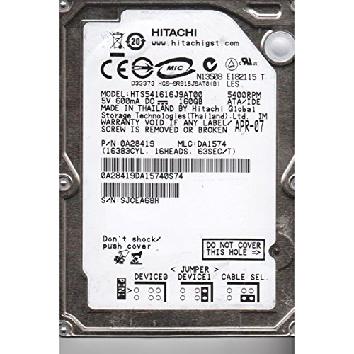 HITACHI HTS541616J9AT00 ORIGINAL Hitachi DRIVE Hitachi GST
