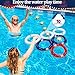 American Flag Pool Toys Games Set, Inflatable 2-in-1 Floating Basketball Hoop and Inflatable Ring Toss Pool Game with Score for Teens Adults Summer Water Pool Toys 4th of July Patriotic Party