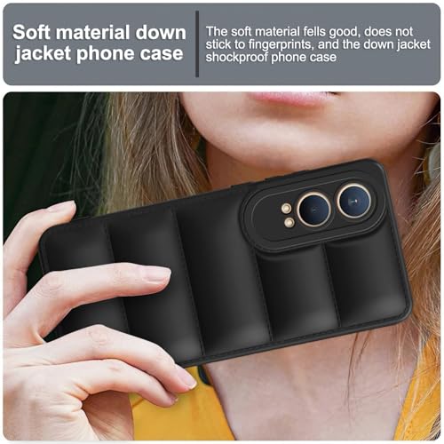 Image of Amazon Brand - Solimo Puffer Case Camera Protection Soft Back Cover for OnePlus CE 4 Lite - Black