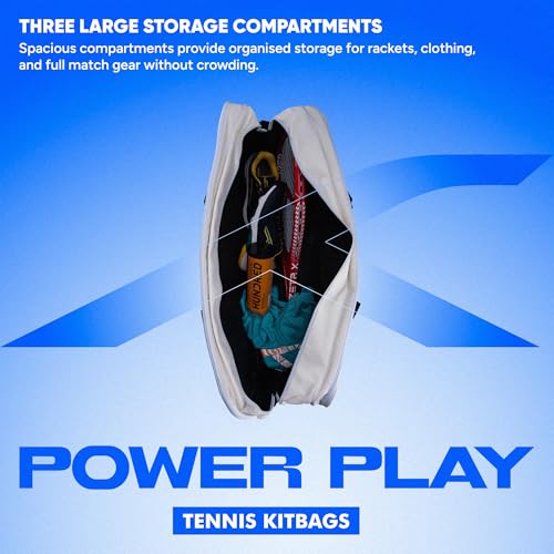 Image of Hundred Power Play Kit Bag | Spacious Raquet Sports Kit Racket Bag with Large Compartment for Badminton and Tennis Rackets, Shoes & Gear - Ideal for Sports, Gym & Travel | Unisex Design
