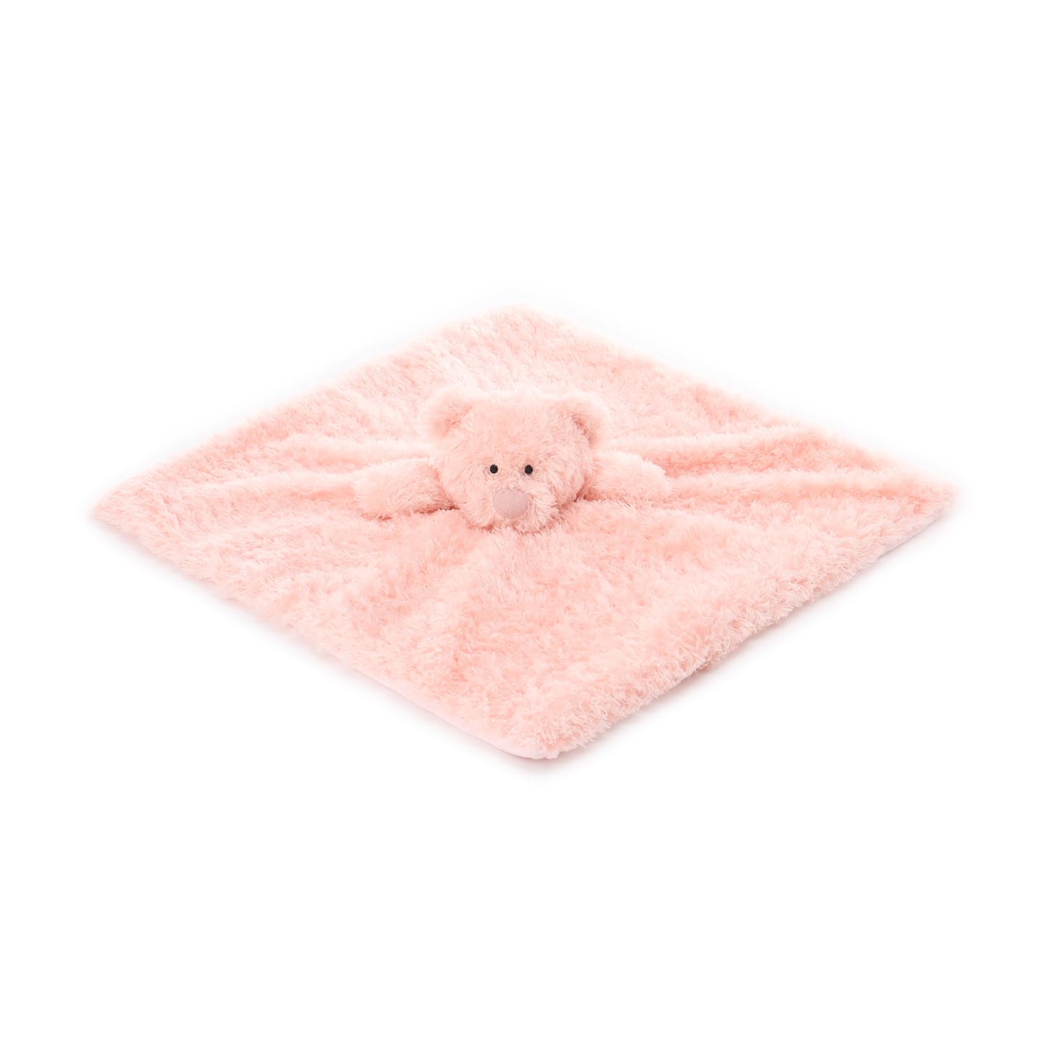 Apricot Lamb Flesh Pink Peach Bear Cute Comforter Plush Security Blanket for Baby Boy and Girl Cuddly Lovey for Infant and Toddlers Flesh Pink 14x14 Inches - Image 3