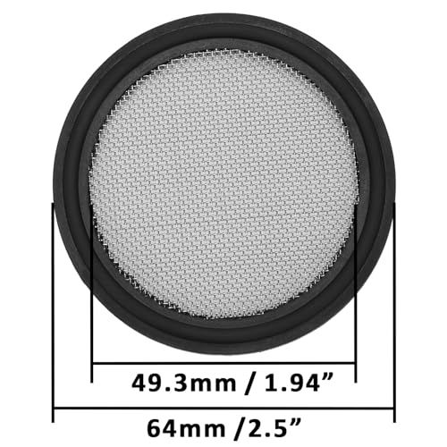 Image of DERNORD 2 Pack 2 inch Sanitary Tri-Clamp Gasket Buna-N (NBR) w /Stainless Bonded Type Screen 30 Mesh