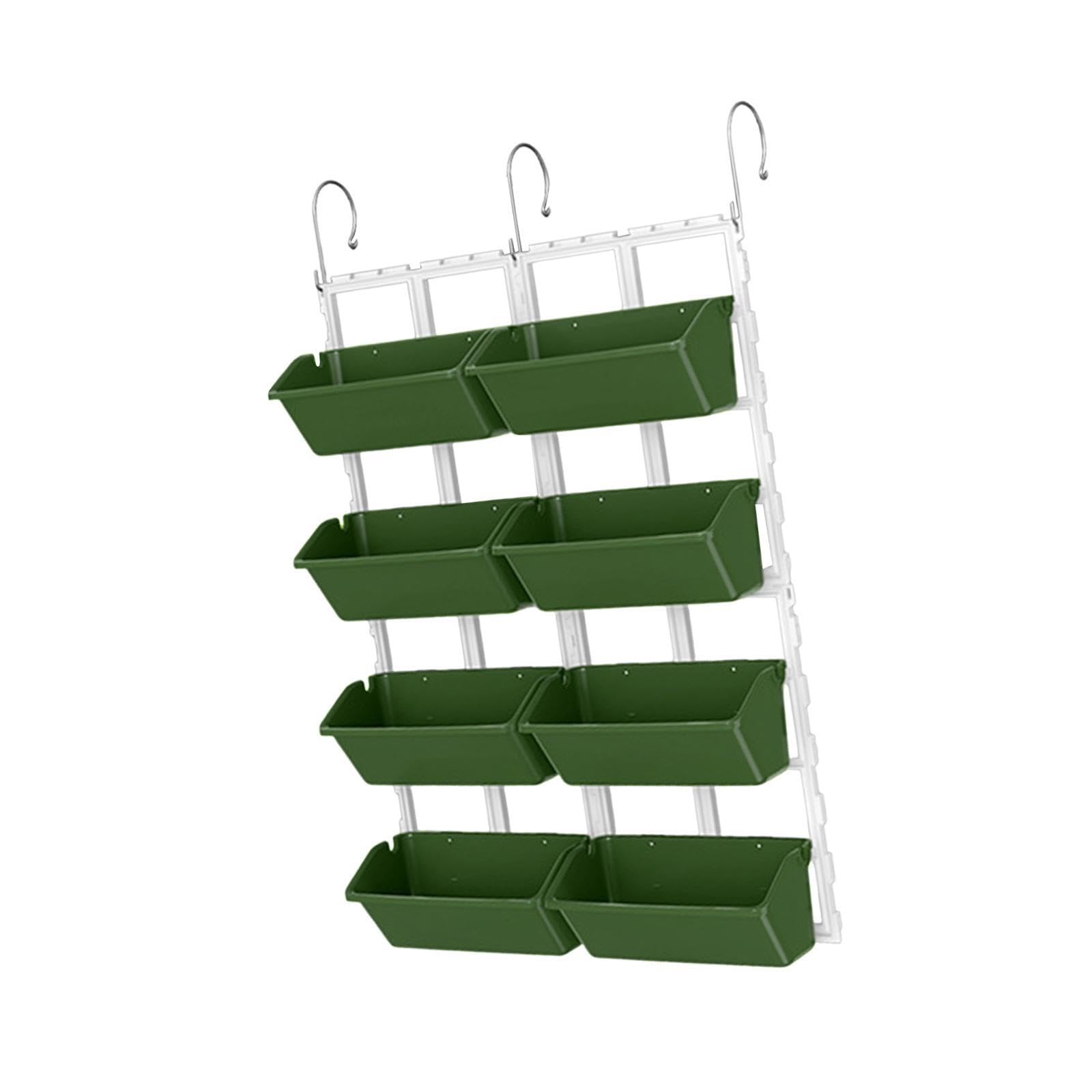 Pot de fleurs suspendu avec crochets, intérieur/extérieur, jardinière murale verticale à 4 niveaux, gain de place, jardinière de qualité supérieure avec trous de