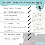 PetLove Leckerlibeutel für Hunde • Futterbeutel mit Magnetverschluss • Inklusive Kotbeutelspender & verwendbar als Bauchtasche • Grau