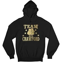 Freedomtees Team Crawford Bud Sweatshirt Canelo vs Crawford Hoodie Black Boxing Fight Night Pullover for Boxing Fans Unisex