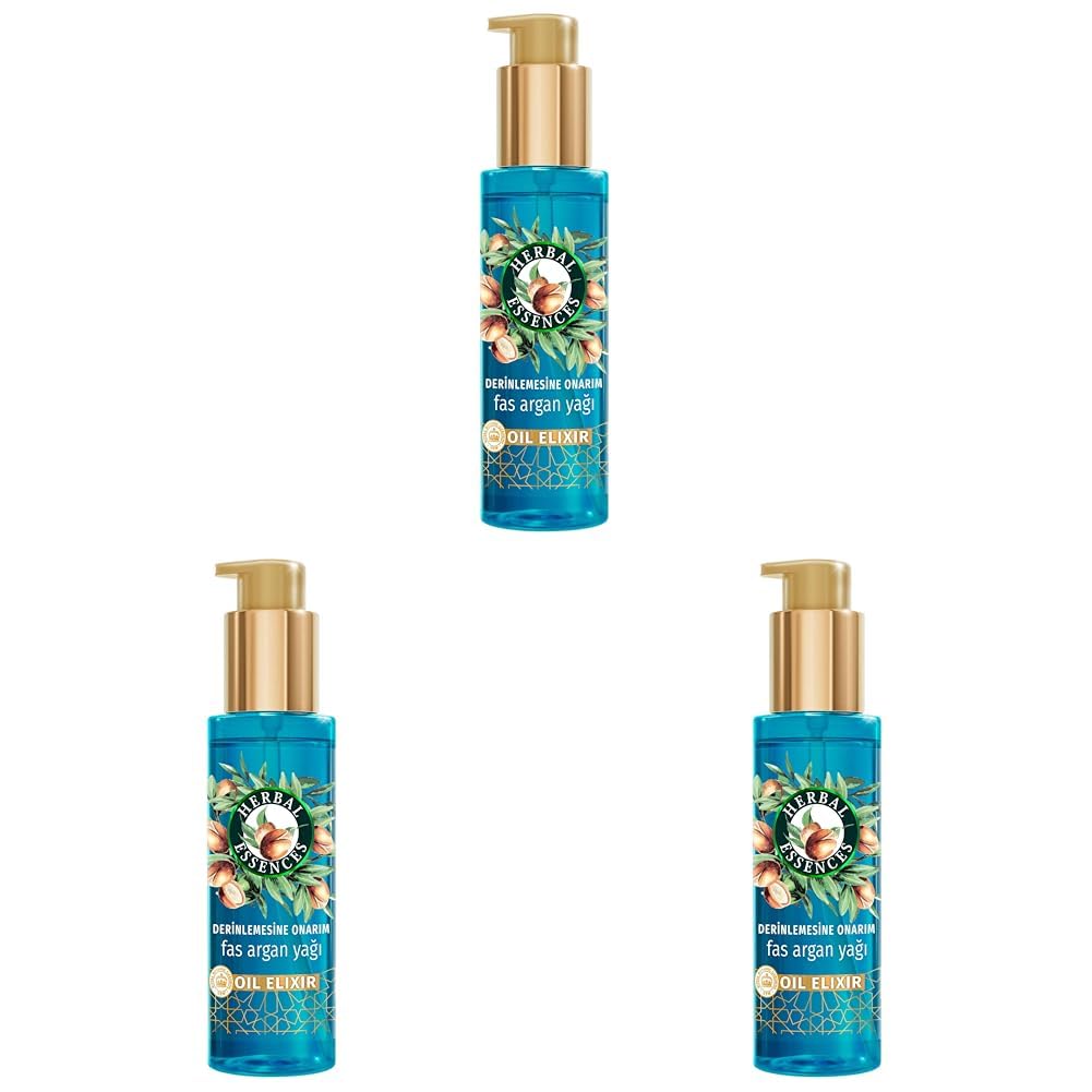 Herbal Essences Elixir Fas Argan Saç Bakım Yağı 95 ml (3 paketi)