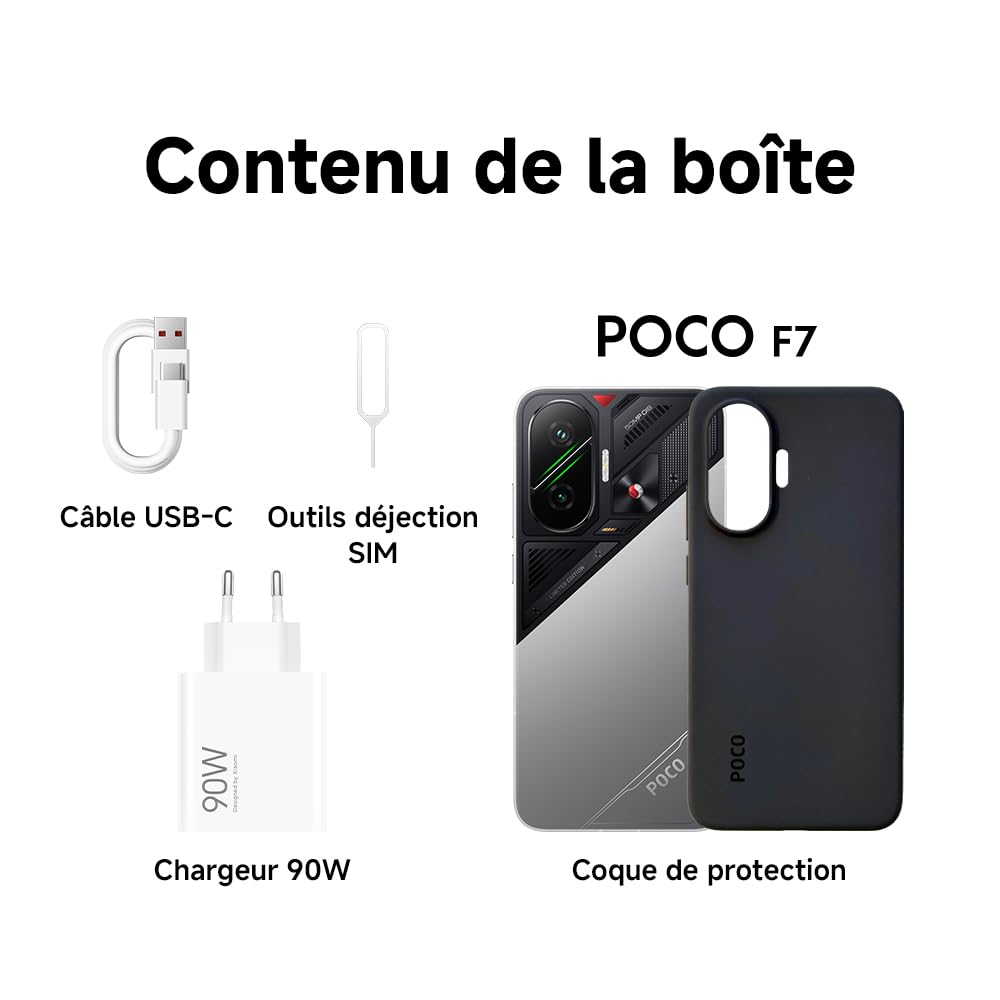 POCO F7 12+256 Silver (Included Power Adapter)