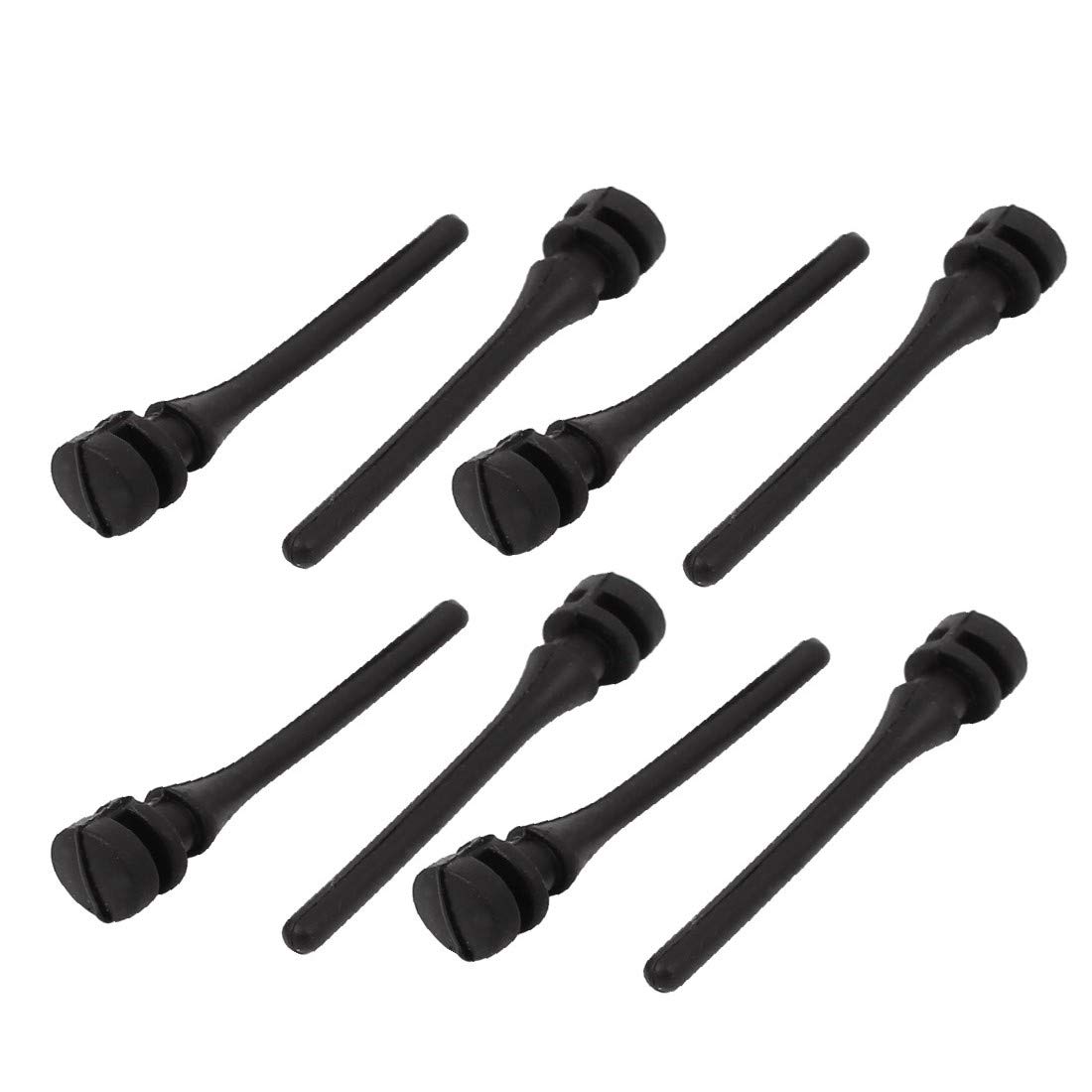 New Lon0167 8Pcs 4.3cm Black Silicone Damping Nail Vibration Dampening Fan Screws(8Pcs 4,3 cm schwarz Silikon Dämpfung Nagel Vibrationsdämpfung Fan Schrauben