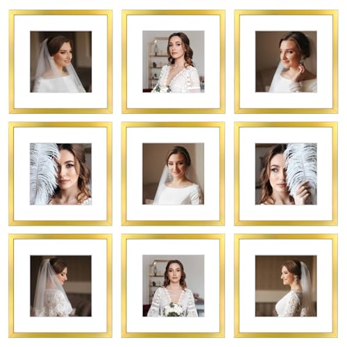 BSRHOME 12x12 Picture Frame Set of 9, Display Pictures 8x8