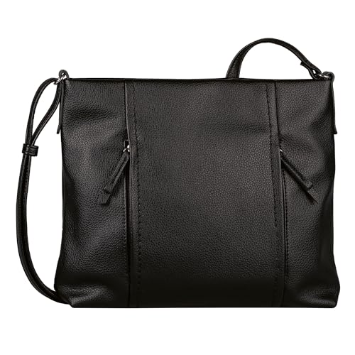 TOM TAILOR Beca Sac fourre-tout pour femme Noir : grand cabas à main et épaule élégant