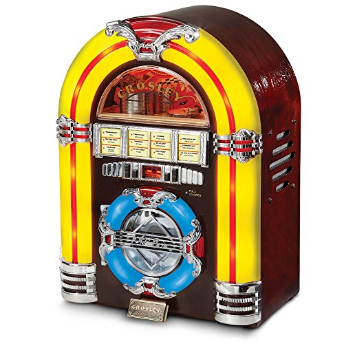 Crosley CR1101A Old Retro Style Mini Replica Color-Changing CD Jukebox