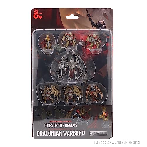 Figurines prépeintes D&D Icons of The Realms Draconian Warband en plastique WizKids