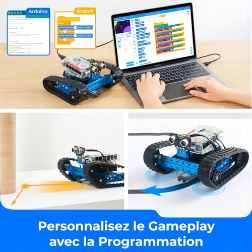 Robot programmable STEM Makeblock mBot Ranger jouet codage Bluetooth et kit robotique de bricolage