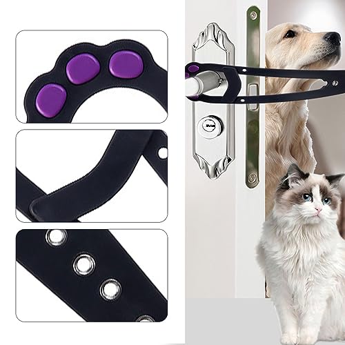 Cat Door Latch Holder Universal Door Strap Pets Alternative Door Locks Adjustable Pet Door Latch Interior for Letting Cats In Keeping Dog Out - Image 3