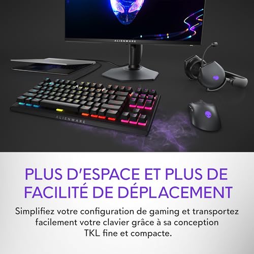 Alienware AW420K Clavier sans clé rétroéclairé USB commutateur : CHERRY MX Side of the Moon Pour la vente au détail boîte - vue 3
