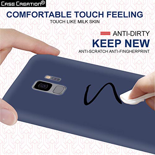 Image of Case Creation Luxurious OG Series for Samsung Galaxy S9 Case Cover,Anti-Dirty Slim Case Frosted Matte Cute Candy TPU Raised Bezel (Splash of Color) Back Cover for Samsung S9 -Navy Blue