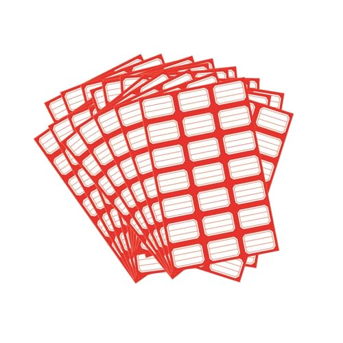 Colaxi 50 Pieces Self Sticky Labels Product Classification Rectangular Blank Sticker Tag Stickers for Home Stationery Pricing Office, red