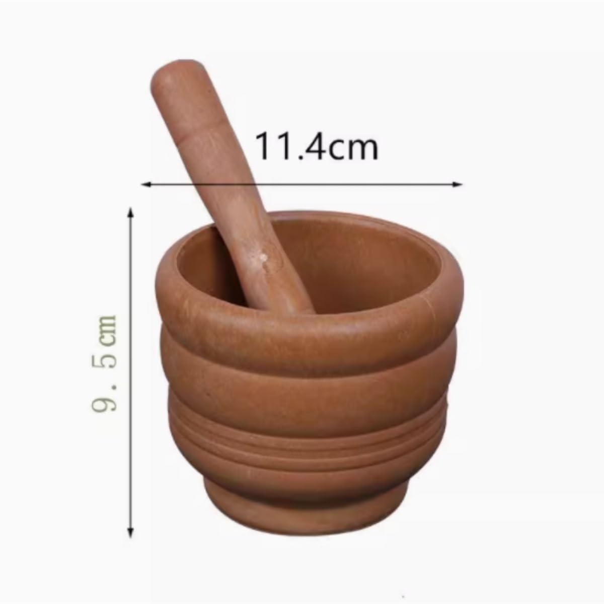 Juego De Mortero Utensilios De Cocina Prensa De Ajo Manual For El Hogar, Utensilios Cocina, Creativo Juego Mortero Y Tarro Triturador Cacahuetes Restaurante(Bruin)