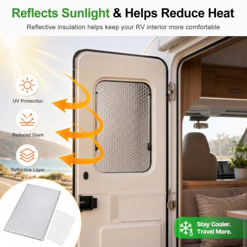 Image of Reflective Bubble Window Insulation for Summer Heat, Sun Reflector for Windows, Insulation Roll for RV Window Insulation, 24 inch(W) x10 Ft (L) Window Insulation Kit, RV Windwow Coverings.
