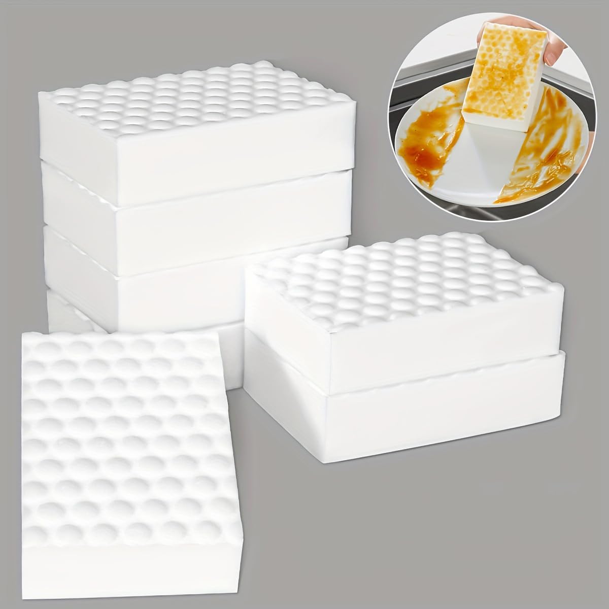 Magic Sponge Eraser 50Pack, 2X Melamine Sponge Foam Pads, All-Purpose Large Kitchen Dish Cleaning White Nano Scrub Non-Scratch for House, Car, Shoe