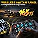 BUMBEE Wireless Switch Panel 8 Gang with Remote Control up to 165ft RGB Toggle Panel with Momentary, Strobe, Flash Modes, 60A Relay Box & Built-in 1000mAh Battery for 12-24V Truck, Offroad Car