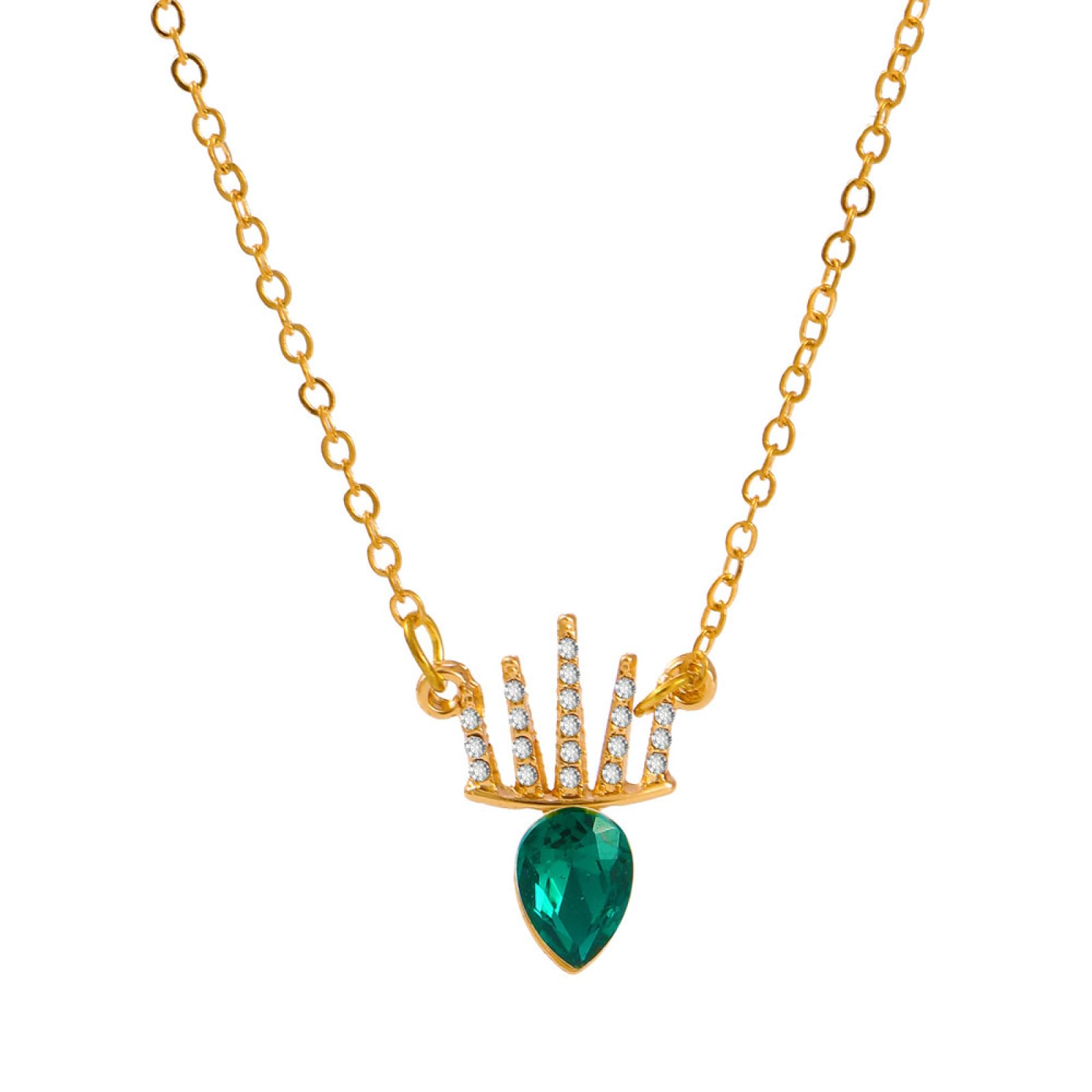 XLTEAM Collar Colgante Corona Delicada y Collar Piedras Preciosas para Mujer Gargantilla Encanto Cristal Moda Perals Collares Accesorios Joyería Regalos Fiesta Joyería Fiesta Regalo Cumpleaños