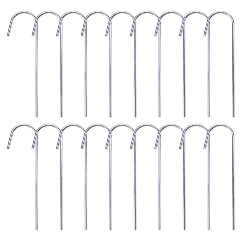 FRCOLOR 24 estacas para tienda metal resistentes para camping al aire libre miniatura 1