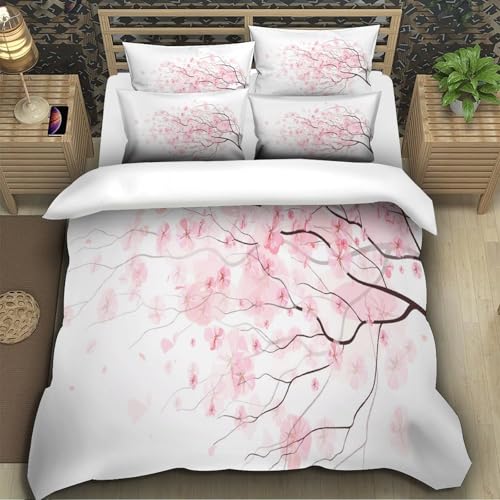 Housse de Couette Fleurs de Cerisier Microfibre Douce Premium - 5