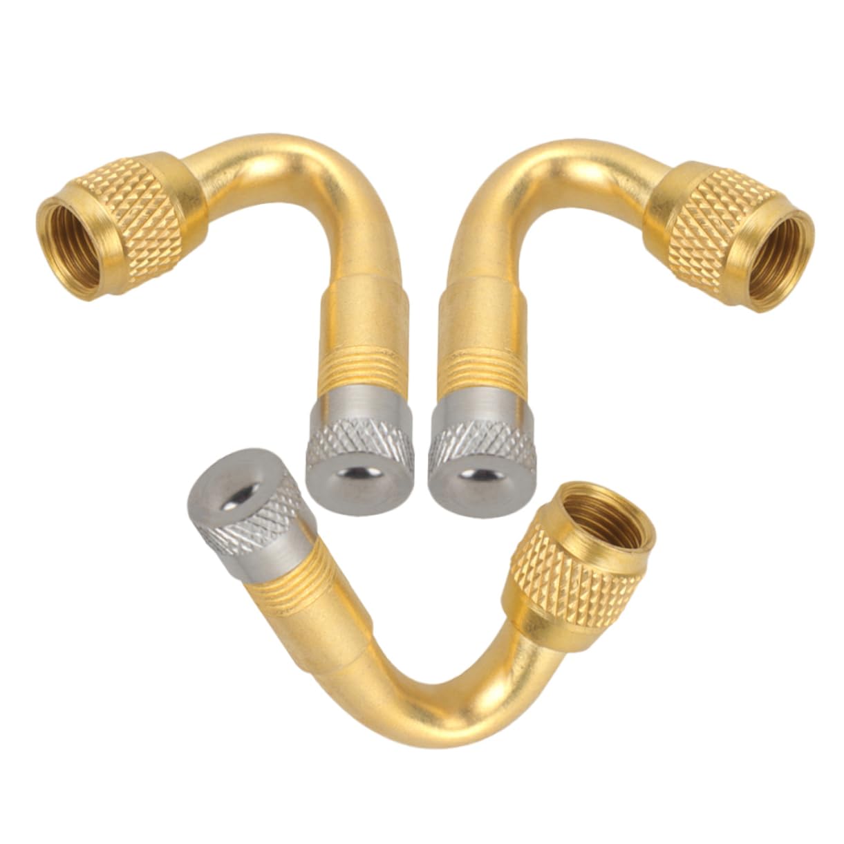 FUNOMOCYA Tire Valve Extension Rods 45 Degree Bend Copper Valve Extension Stem for Easy Access and Tough Inflation Jobs
