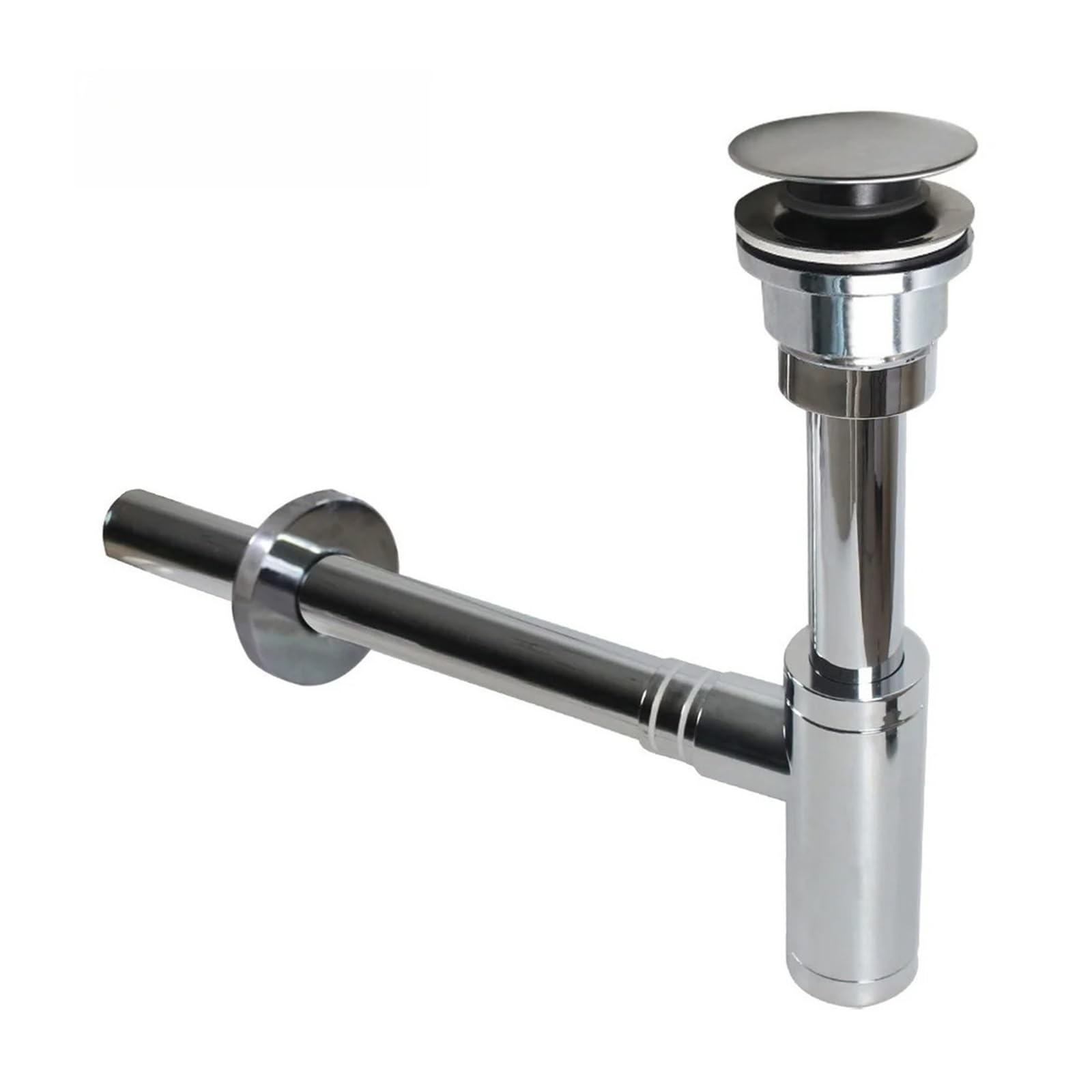 Desagüe lavabo pulsante 32mm acero inoxidable cromado junta ABS | Drenaje emergente de 32 mm con cuerpo cromado inoxidable y sello de ABS, drenaje rápido y suave for lavabo