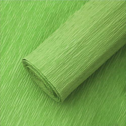 Green Crepe Paper Roll (17Inch x 8.2Ft/2Rolls) Heavy Papel Crepe Set
