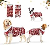 oUUoNNo oUUoNNo Hunde-Weihnachtspyjama, Hunde-Chirurgischer Erholungsanzug für weibliche männliche Bauchwunden, Spay oder Hautkrankheiten, Hunde-Weihnachtskostüme, Anti-Leck-Haustierweste nach der Ope