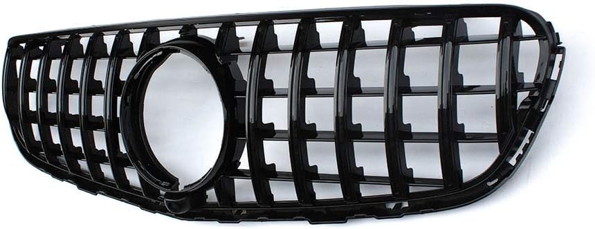 Shiny Black Front Grill Grille For Mercedes-Benz W253 X253 GLC 43 AMG Look 2016+