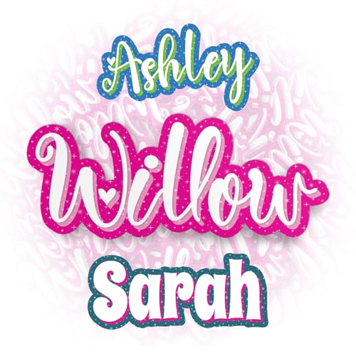 Custom Name Pink Style Sticker, Personalized Name Colorful Stickers 90s Cute Aesthetic Die-Cut Waterproof Vinyl Sticker for Laptop Water Bottle Phone Case Decal Birthday Gift Idea Boy Girl Adults