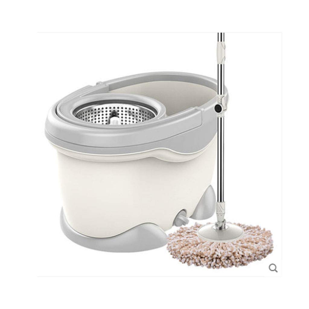 Vadrouille tourniquet 360 avec seau essoreur métallique pour sols impeccables