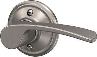 SCHLAGE Lock CO F170V MER 619 RH SN Merano Design Right Handed Dummy Lever Lockset, Satin Nickel