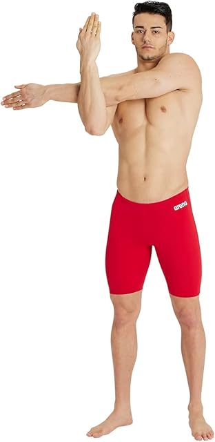 arena męska Team Swim Jammer Solid, Czerwony i Biały, 52 Mężczyźni, Czerwony i biały.