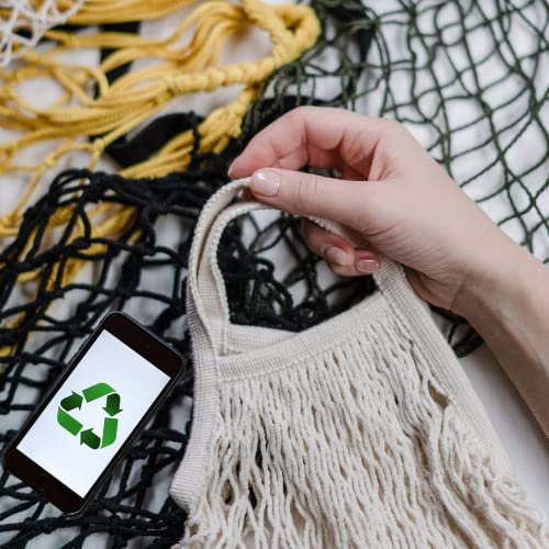 Yoyi Yoyi Reusable Produce Bags Cotton Mesh Grocery Bags,Washable Portable Vegetable Bag, 100% Cotton Mesh String Organizer Shopping Bag Handle Net Tote(3 Piece) #TOP5