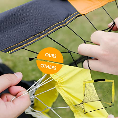 Hitik Soccer Goals, Set Of 2- Size 6'X4' Ft Portable Foldable Soccer Nets With Carry Bag For Games And Training For Backyard For Kids And Teens（Orange） #TOP3