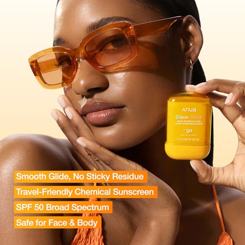 Image of Anua Invisible Glow Sun Stick, SPF 50, Broad Spectrum UV Protection, Lightweight Sheer Finish for All Skin Types, No White Cast, Easy Reapplication, Kpop Demon Hunters, Korean Skincare, 0.61 oz