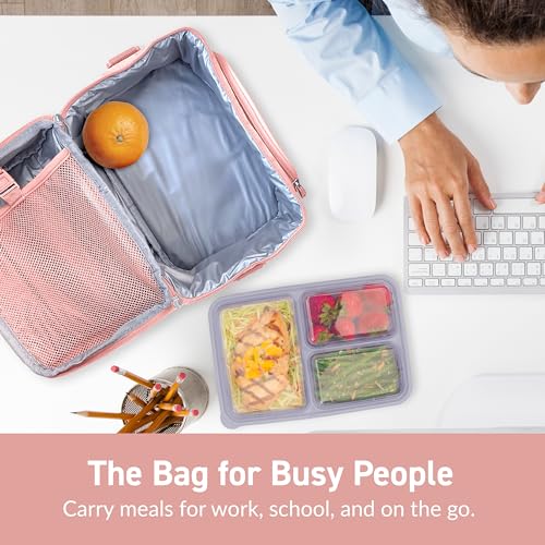 image for Bentgo Deluxe Lunch Bag - Durable and Insulated Lunch Tote with Zipper