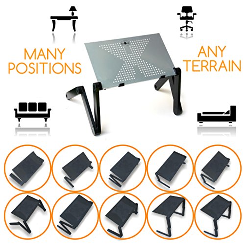 MyDeal Products QuickLIFT Book & Magazine Portable Stand with Easy Set-Up & Adjustable Height / Angle for Mounting on Desk / Bed / Couch / Floor. Includes Flashlight