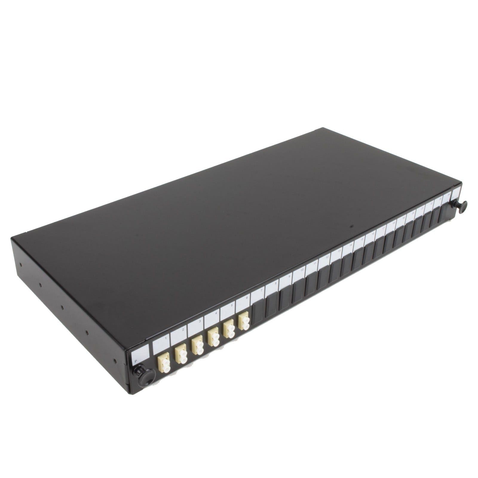 kenable Panneau de brassage fibre optique 24 ports + 6 adaptateurs LC duplex MM Modules 12 fibres